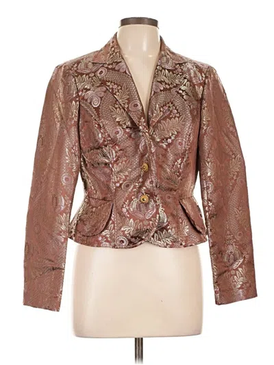 Pre-owned Robbie Bee Blazer Jacket In Gold