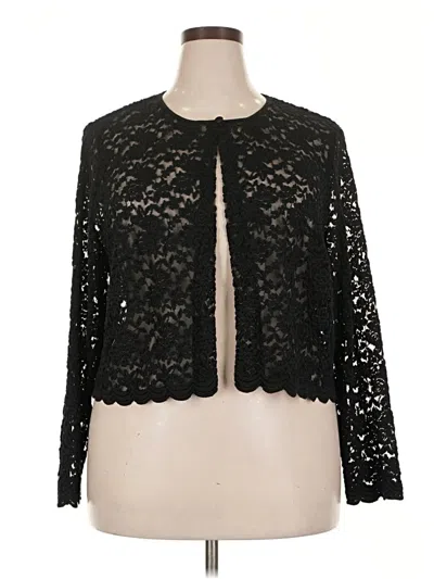 Pre-owned Robbie Bee Cardigan Sweater In Black