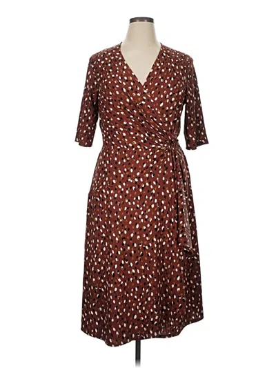 Pre-owned Robbie Bee Casual Dress In Brown