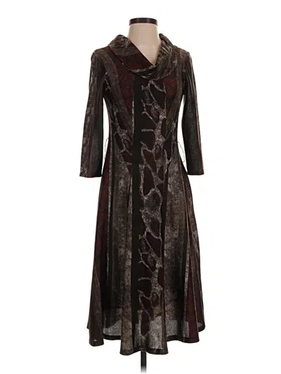 Pre-owned Robbie Bee Casual Dress In Brown
