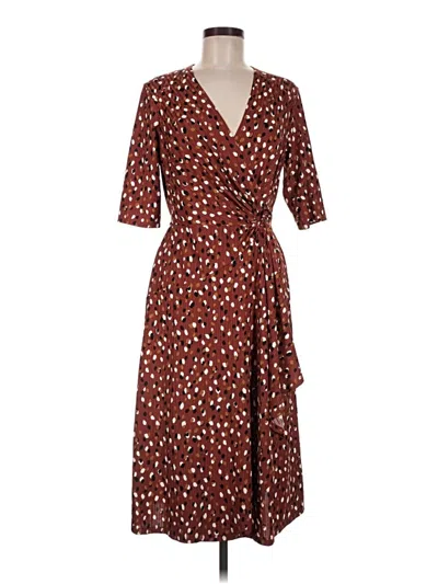 Pre-owned Robbie Bee Casual Dress In Brown