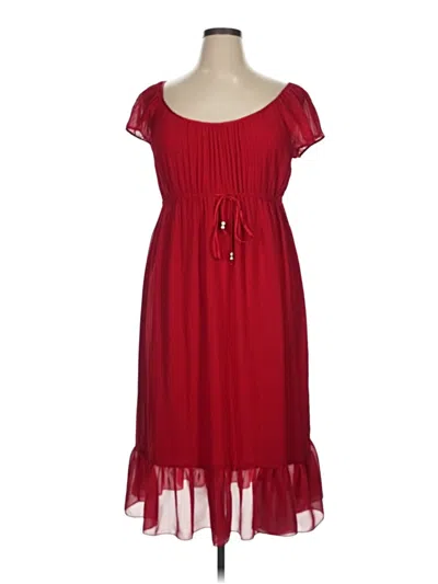 Pre-owned Robbie Bee Casual Dress In Burgundy
