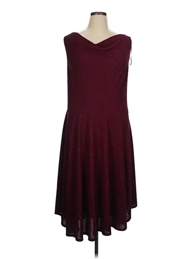 Pre-owned Robbie Bee Casual Dress In Burgundy