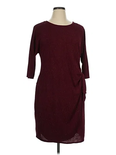 Pre-owned Robbie Bee Casual Dress In Burgundy