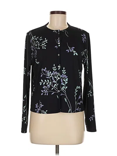 Pre-owned Robbie Bee Long Sleeve Blouse In Black