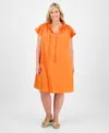 Robbie Bee Plus Size Flutter-sleeve A-line Dress