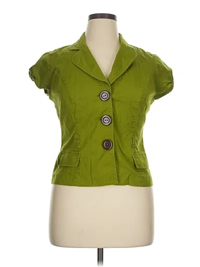 Pre-owned Robbie Bee Short Sleeve Blouse In Green