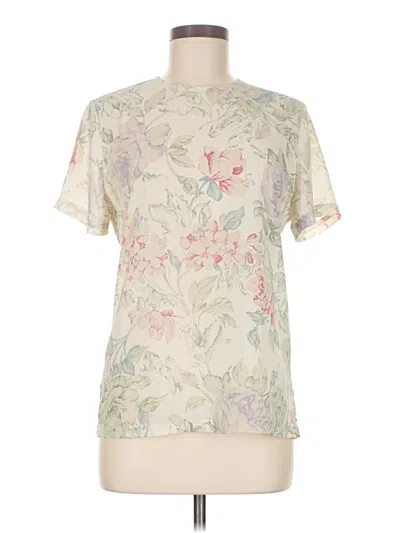 Pre-owned Robbie Bee Short Sleeve Blouse In White