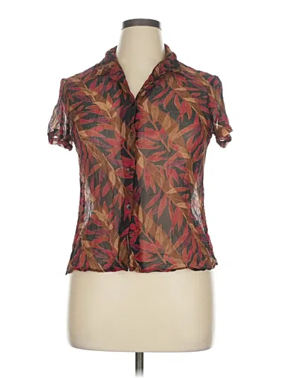 Pre-owned Robbie Bee Short Sleeve Polo Shirt In Brown