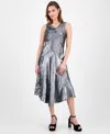 Robbie Bee Women's Cowl Neck Midi Dress In Gray