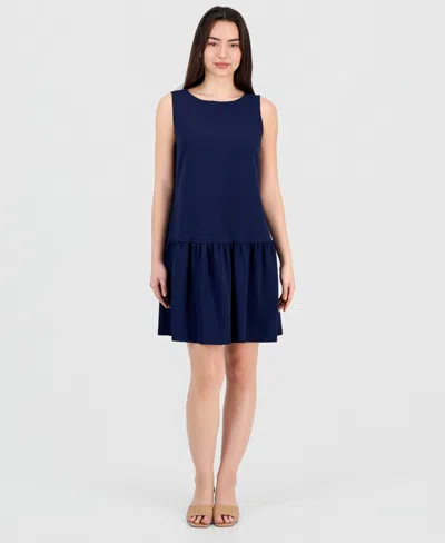 Robbie Bee Women's Drop-waist Shift Dress In Blue