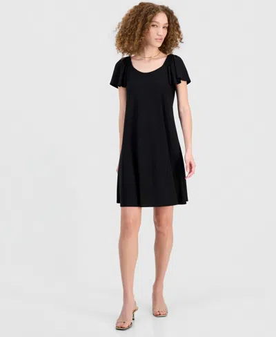 Robbie Bee Women's On/off-the-shoulder Dress In Black