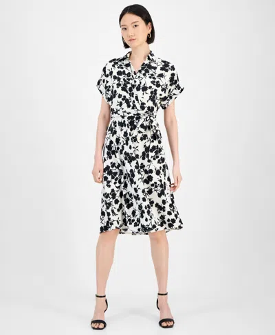 Robbie Bee Women's Printed Faux-wrap Midi Dress In Multi