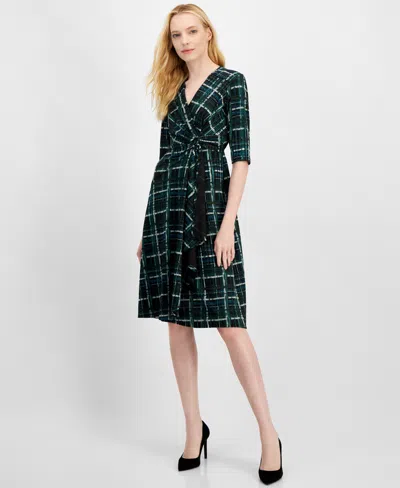 self portrait green knit dress Khaki Pointelle Knit Midi Dress – self-portrait