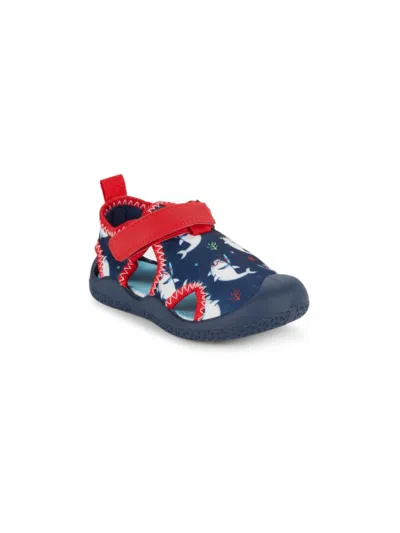 Robeez Baby Boy's & Little Boy's Shark Bite Water Shoes In Navy