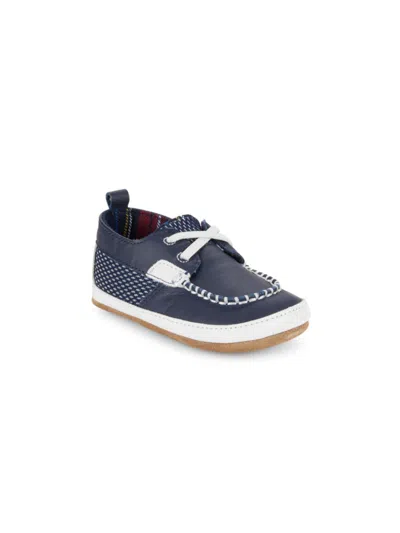 Robeez Baby Boy's Fk Skipper Leather Loafers In Navy