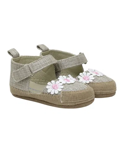 Robeez Daisies Leather First Kick In Tan