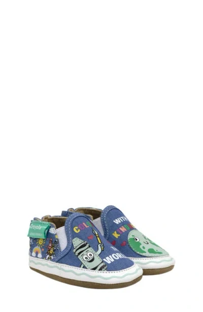 Robeez ® Elephant Stars Crib Shoe In Med. Blue 0