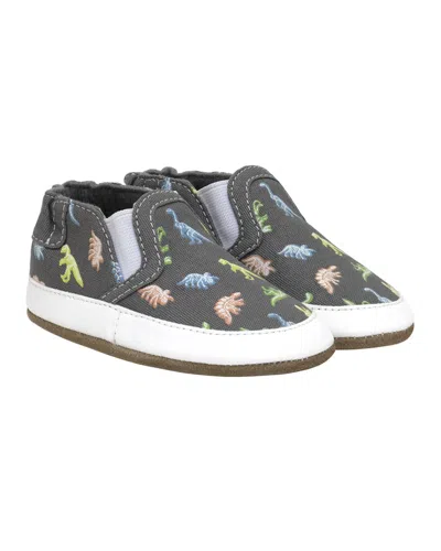 Robeez Glowing Dinos Soft Sole In Gray