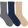 Robeez ® Kids' Assorted 3-pack Rib Crew Socks In Multi