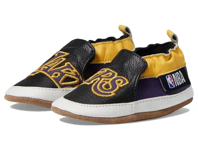 Robeez Kids' Lakers - Logo (infant/toddler) Boy's Shoes Black: 0-6 Months (us 1 Infant) M