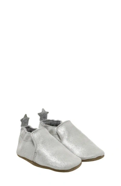 Robeez Kids' Shimmer Crib Shoe In Silver