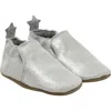 Robeez Girls' Pretty Pearl Soft Sole Shoe - Baby In Silver