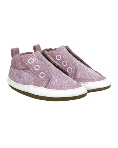 Robeez Kids' Stylish Staci Leather Soft Sole In Purple