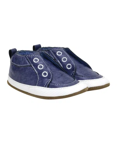 Robeez Kids' Stylish Steve Leather Soft Sole In Blue