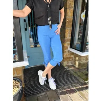 Robell Rose Bow Trousers In Blue