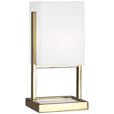 Robert Abbey 13" High Nikole Modern Brass Rectangle Accent Lamp