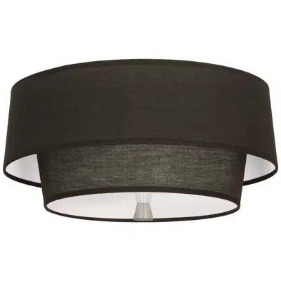 Robert Abbey 17.5 Decker Flushmount Black W/nickel