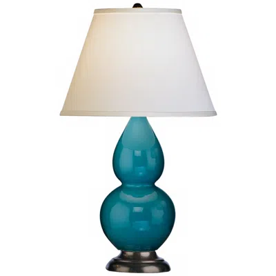Robert Abbey 22 3/4" Bronze And Peacock Blue Ceramic Table Lamp