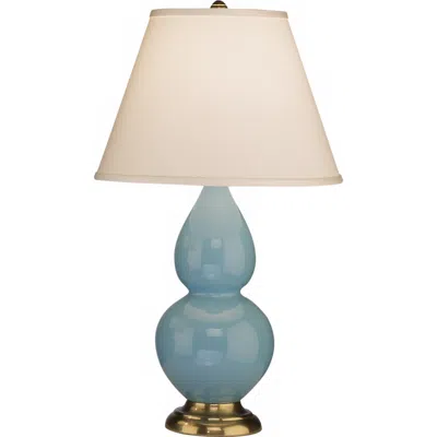 Robert Abbey 22 3/4" Egg Blue Ceramic And Brass Table Lamp