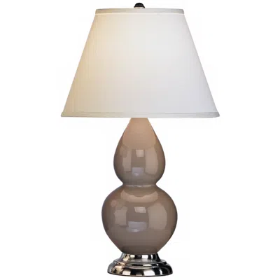 Robert Abbey 22 3/4" Silver And Taupe Brown Ceramic Table Lamp