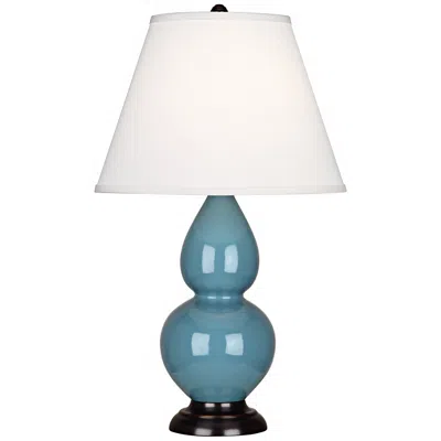 Robert Abbey 22 3/4" Steel Blue Ceramic/bronze Table Lamp
