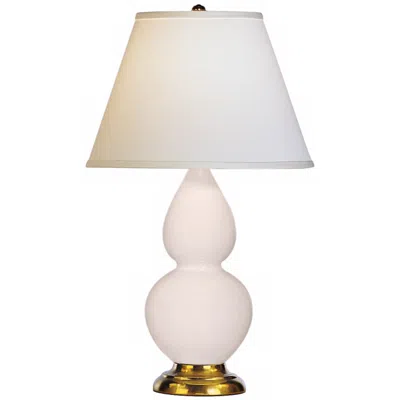 Robert Abbey 22 3/4" White Ceramic And Brass Table Lamp