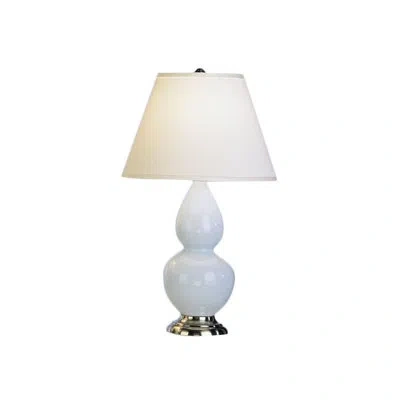 Robert Abbey 22.75" Standard Table Lamp In Baby Blue And Antique Silver Base