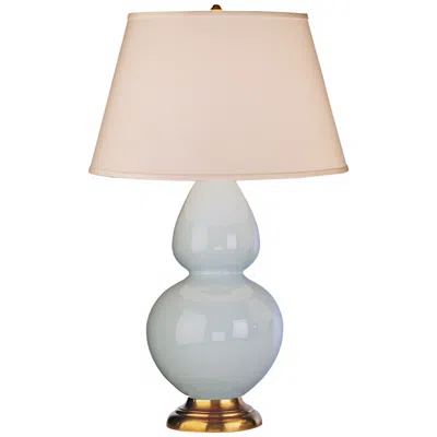 Robert Abbey 31" Light Blue Ceramic And Brass Table Lamp