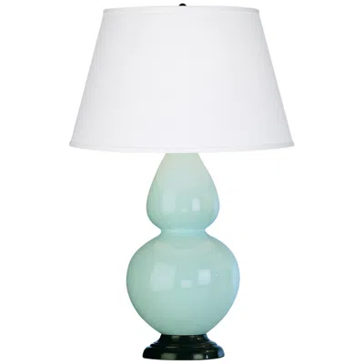 Robert Abbey 31" Light Blue Ceramic And Bronze Table Lamp