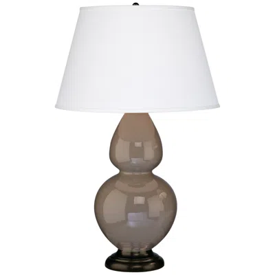 Robert Abbey 31" Taupe Ceramic And Bronze Table Lamp