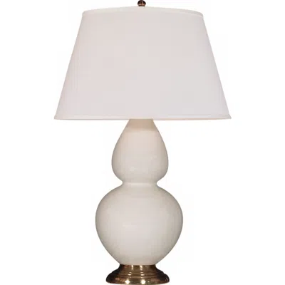 Robert Abbey 31" White Ceramic And Brass Table Lamp