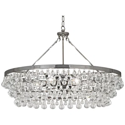 Robert Abbey 35"w Bling 6-light Large Crystal Chandelier In Animal Print