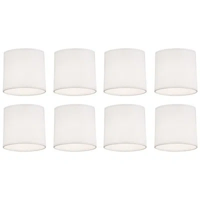 Robert Abbey 6" H Linen Drum Candelabra Shade In White