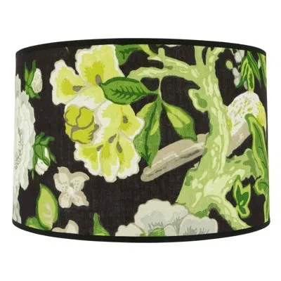 Robert Abbey Abbey Rose 11'' H Fabric Drum Lamp Shade In Jet