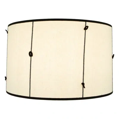 Robert Abbey Abbey Rose 11.5'' H Fabric Drum Lamp Shade In Globo Knotted Handwoven,black