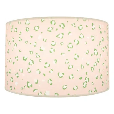Robert Abbey Abbey Rose 12'' H Fabric Drum Lamp Shade In Wild At Heart,pink