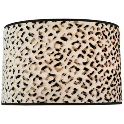 Robert Abbey Abbey Rose 17x11 Taupe With Lola Black Trim Lamp Shade