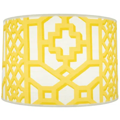 Robert Abbey Abbey Rose 18.5" X 19.5" X 11" Zanzibar Trellis Chintz/canary Shade
