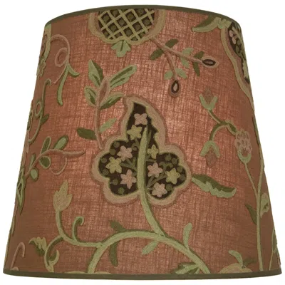 Robert Abbey Abbey Rose 18x16.5 Spice With Shannon Truffle Trim Lamp Shade